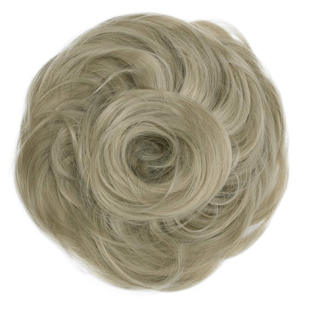 PRETTYSHOP Scrunchie Bun Up Do Hair piece Hair Ribbon Ponytail Extensions Wavy Curly or Messy Various Colors light blonde 22 AD