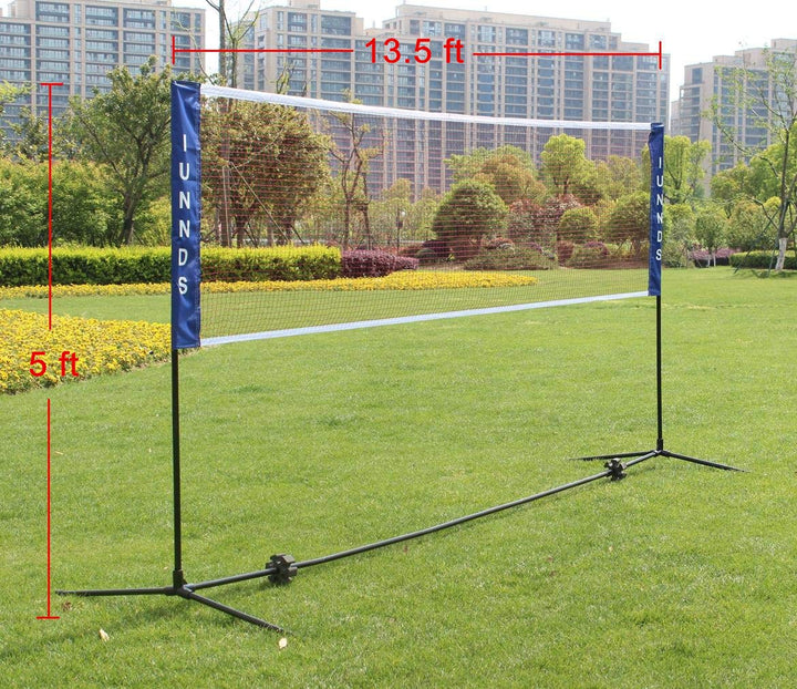 Portable Badminton Volleyball Tennis Net Set with Stand/Frame (14 ft)