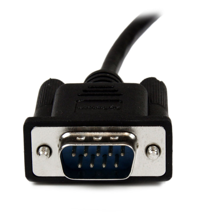 2m Black DB9 Null Modem Serial Cable, Male to Female