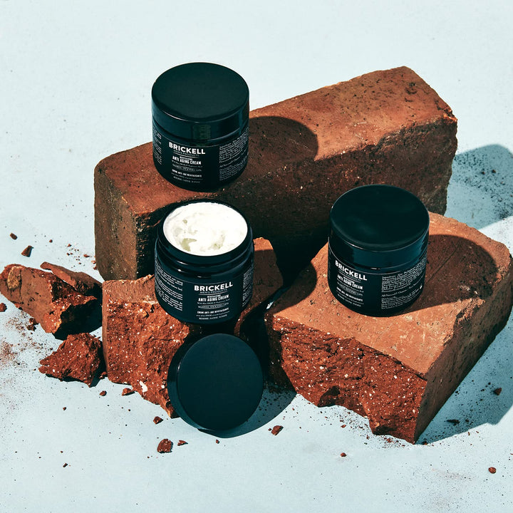 Brickell Men's Revitalizing Anti-Aging Cream For Men, Face Moisturizer For Face To Reduce Fine Lines and Wrinkles, Natural and Organic Anti Wrinkle Night Face Cream, 2 Ounce, Scented