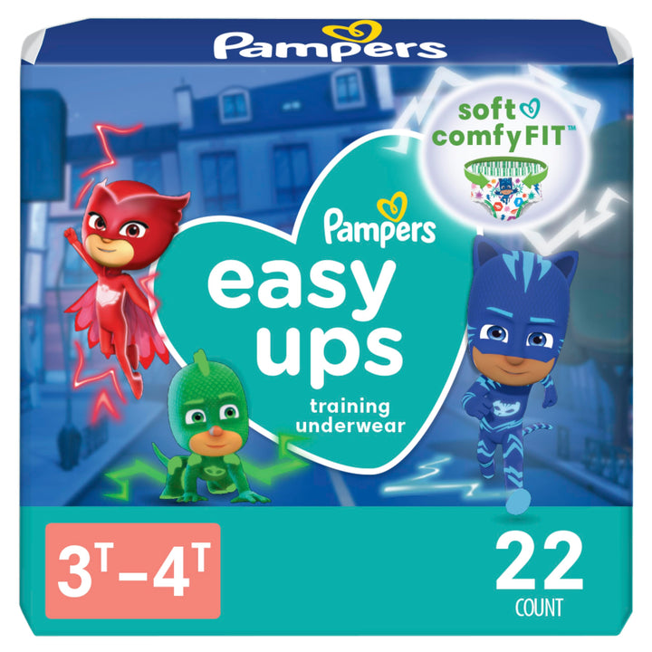 Easy Ups Pull On Disposable Training Diaper for Boys, Size 5 (3T-4T), Jumbo Pack, 22 Count