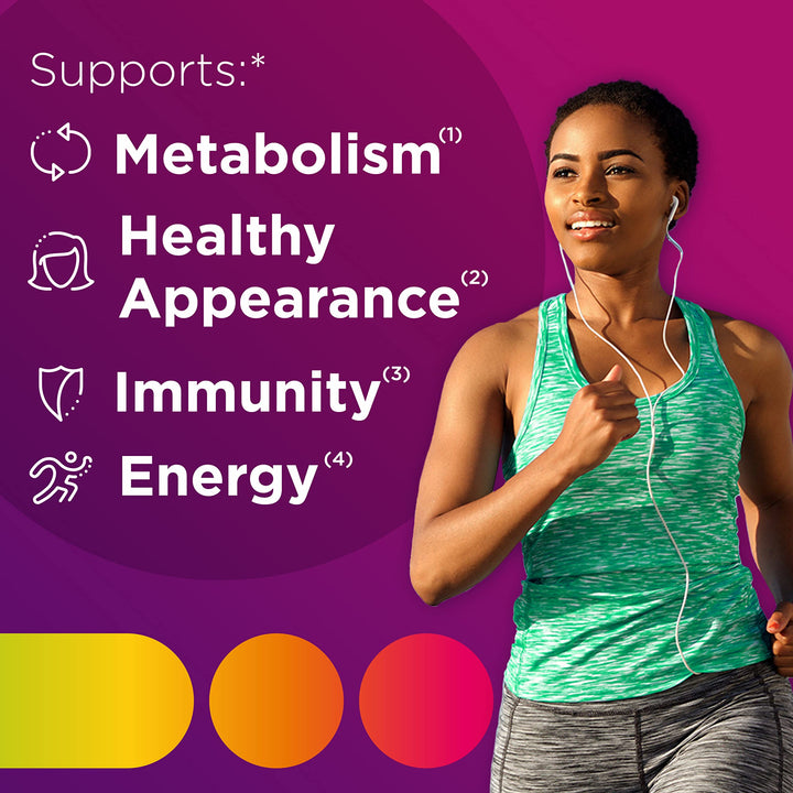 Multivitamin for Women, Multivitamin/Multimineral Supplement with Iron, Vitamin D3, B Vitamins and Antioxidant Vitamins C and E, Gluten Free, Non-GMO Ingredients - 250 Count