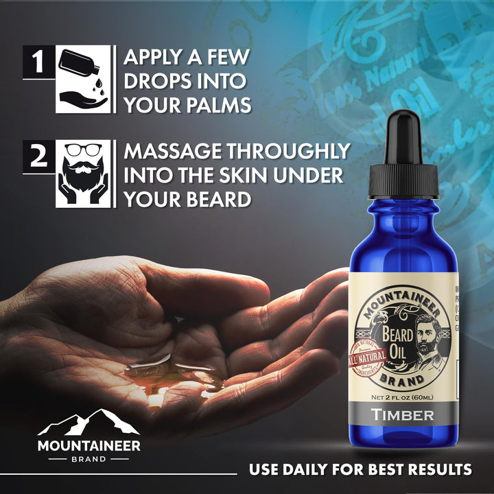 Beard Oil - Unscented - 100% Natural Conditioner and Softener For Men - Hydrates and Moisturizes for Beard Growth - Treats Dry Itchy Beards - 2oz