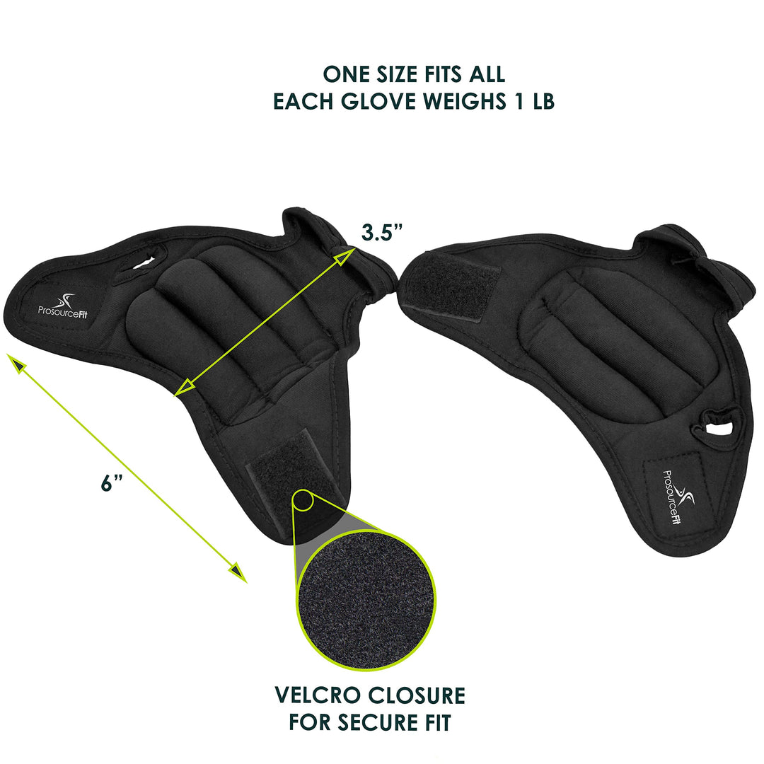 Weighted Gloves, Pair of Heavy Duty 2 lb. Neoprene for Sculpting and Aerobics