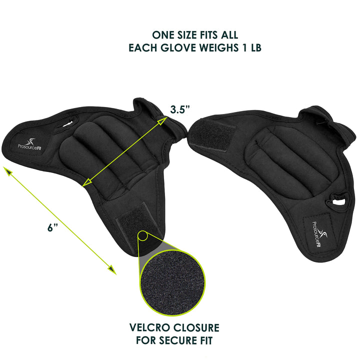 Weighted Gloves, Pair of Heavy Duty 2 lb. Neoprene for Sculpting and Aerobics