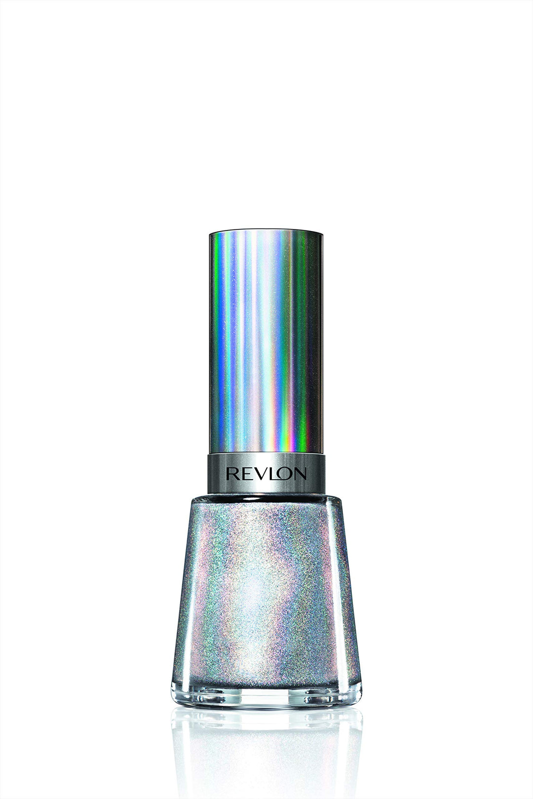 Revlon Nail Enamel, Chip Resistant Nail Polish, Glossy Shine Finish, in Black/Grey, 100 Hologasm, 0.5 oz