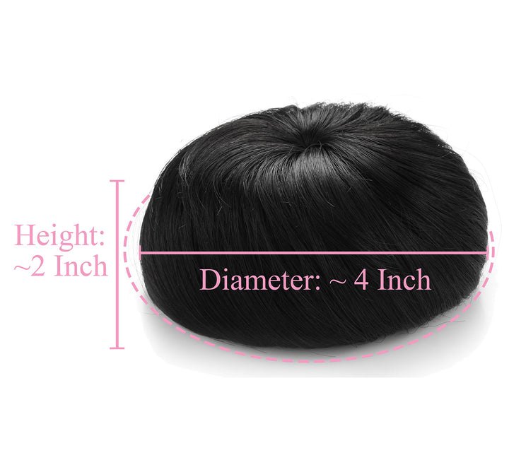 Synthetic Hair Bun Extension Donut Chignon Hairpiece Wig (4# Dark Brown)