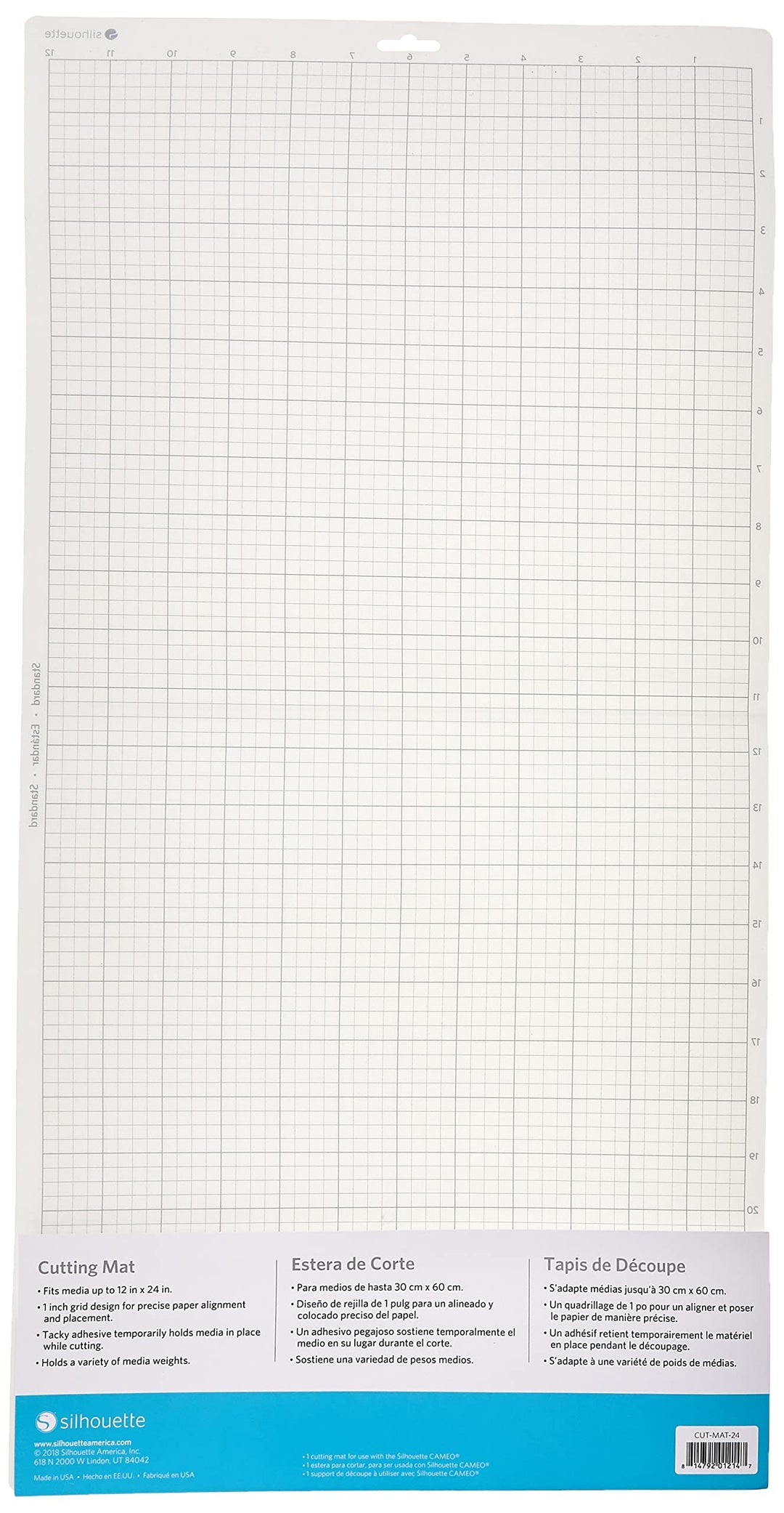 CUT-MAT-24-3T Cameo Cutting Mat, White