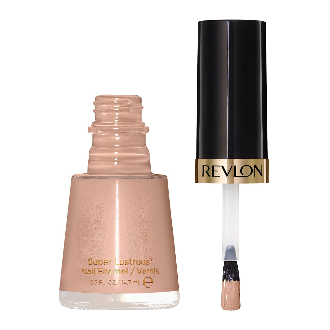 Revlon Nail Enamel, Chip Resistant Nail Polish, Glossy Shine Finish, in Nude/Brown, 705 Gray Suede, 0.5 oz