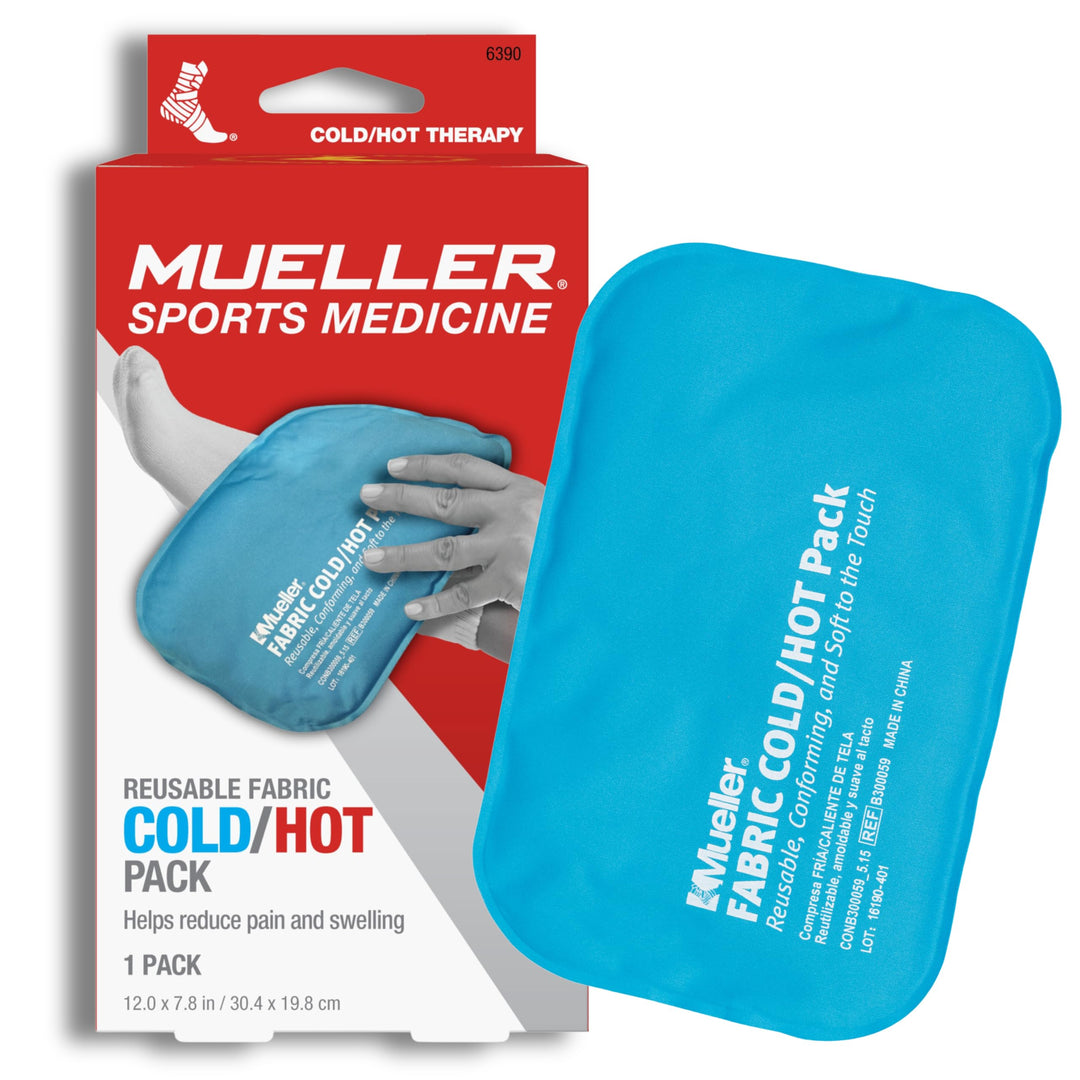 Sports Medicine Reusable Fabric Cold/Hot Pack, Ideal for Treatment of Minor scrapes, Bruises, Aches, Sprains and Headaches, Heat/Cold Compression Therapy, 12x7.8