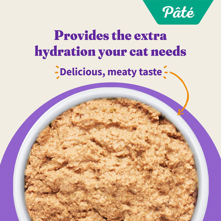 Wet Cat Food Whole Chicken Recipe, Grain Free Wet Cat Pate, Canned Cat Food for Extra Hydration, 5.5 Oz Can (Pack of 12)