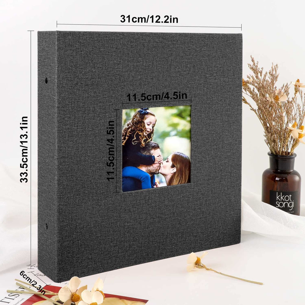 Photo Album 4x6 1000 Pockets, Extra Large Capacity Linen Cover Picture Albums Holds 1000 Horizontal and Vertical Photos Black
