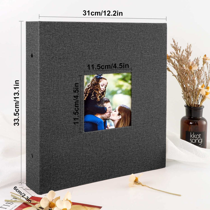 Photo Album 4x6 1000 Pockets, Extra Large Capacity Linen Cover Picture Albums Holds 1000 Horizontal and Vertical Photos Black