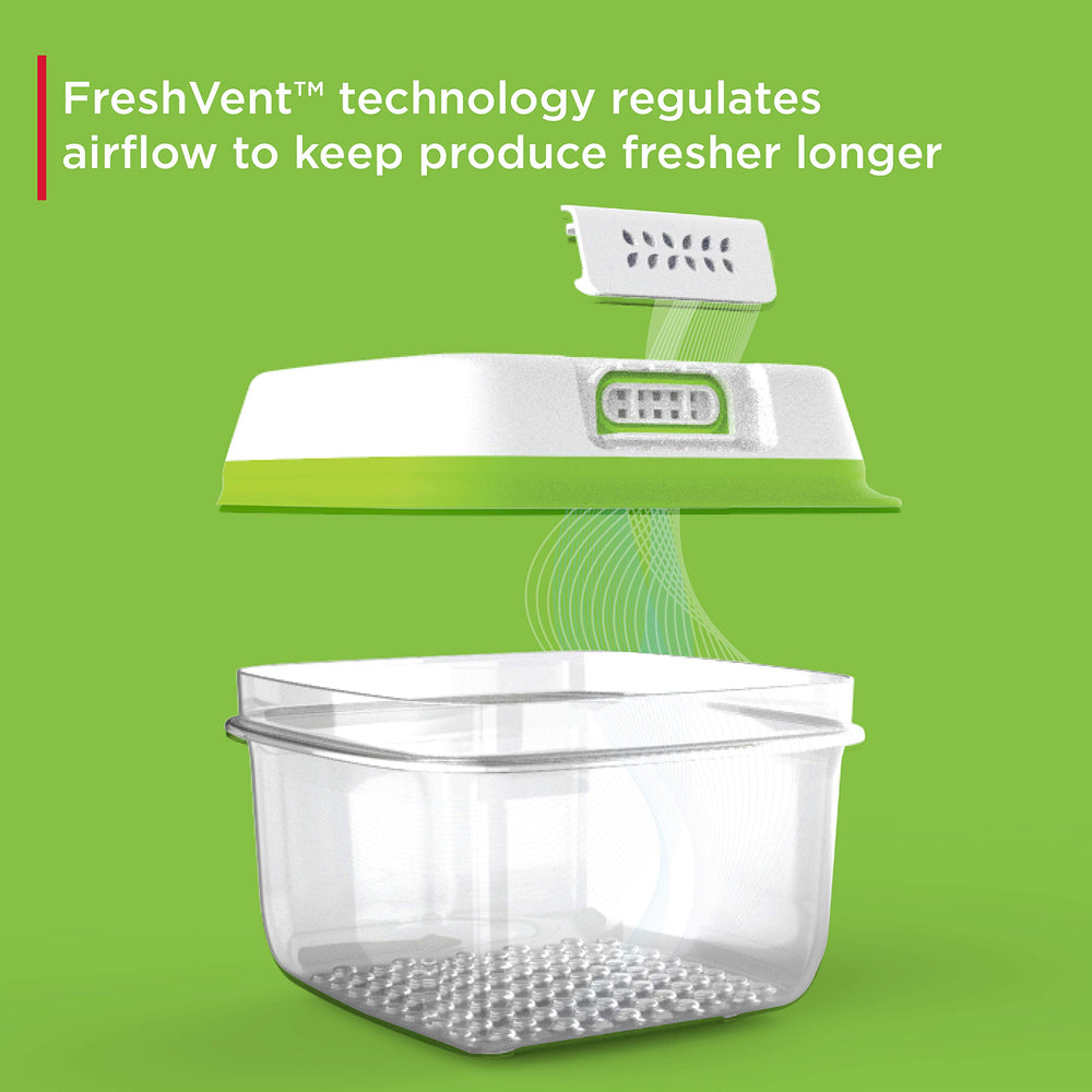 4-Piece Produce Saver Containers for Refrigerator with Lids for Food Storage