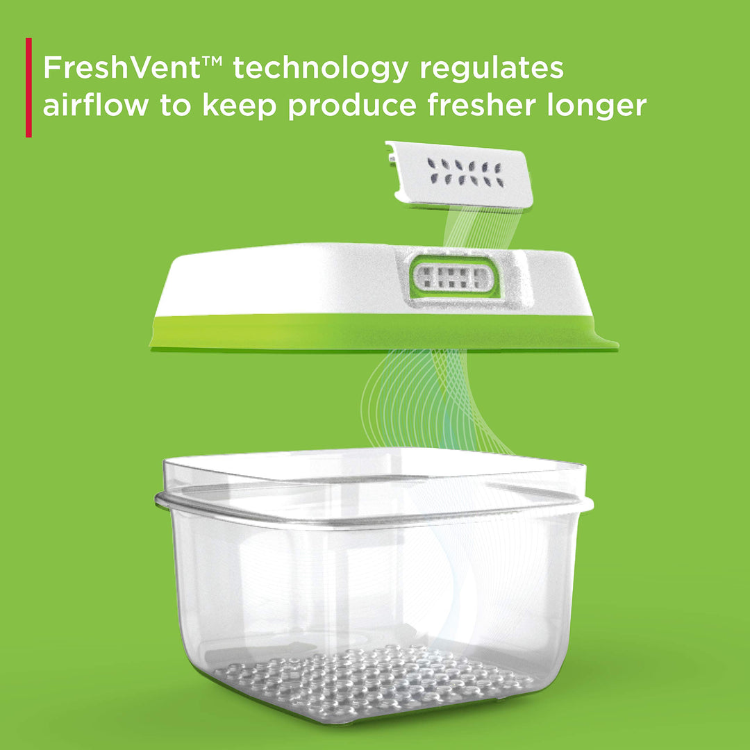 4-Piece Produce Saver Containers for Refrigerator with Lids for Food Storage