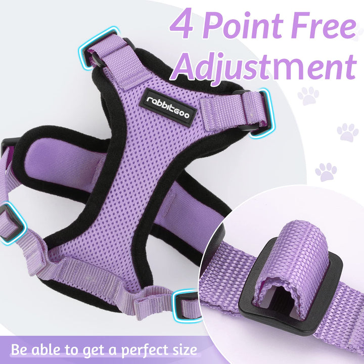 Cat Harness and Leash for Walking, Escape Proof Soft Adjustable Vest Harnesses for Cats, Easy Control Breathable Reflective Strips Jacket, Light Purple, XS