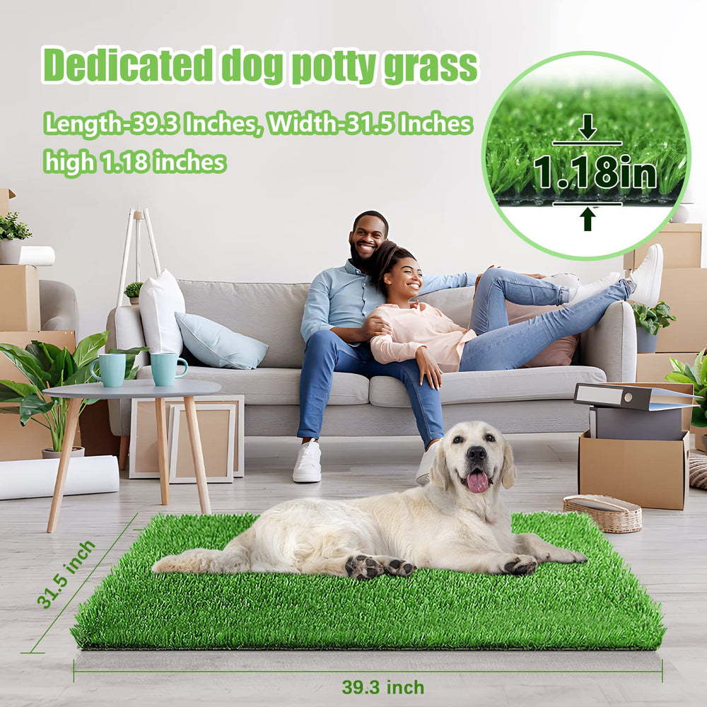 39.3 x 31.5 inches Artificial Grass Rug Turf for Dogs Indoor Outdoor Fake Grass for Dogs Potty Training Area Patio Lawn Decoration