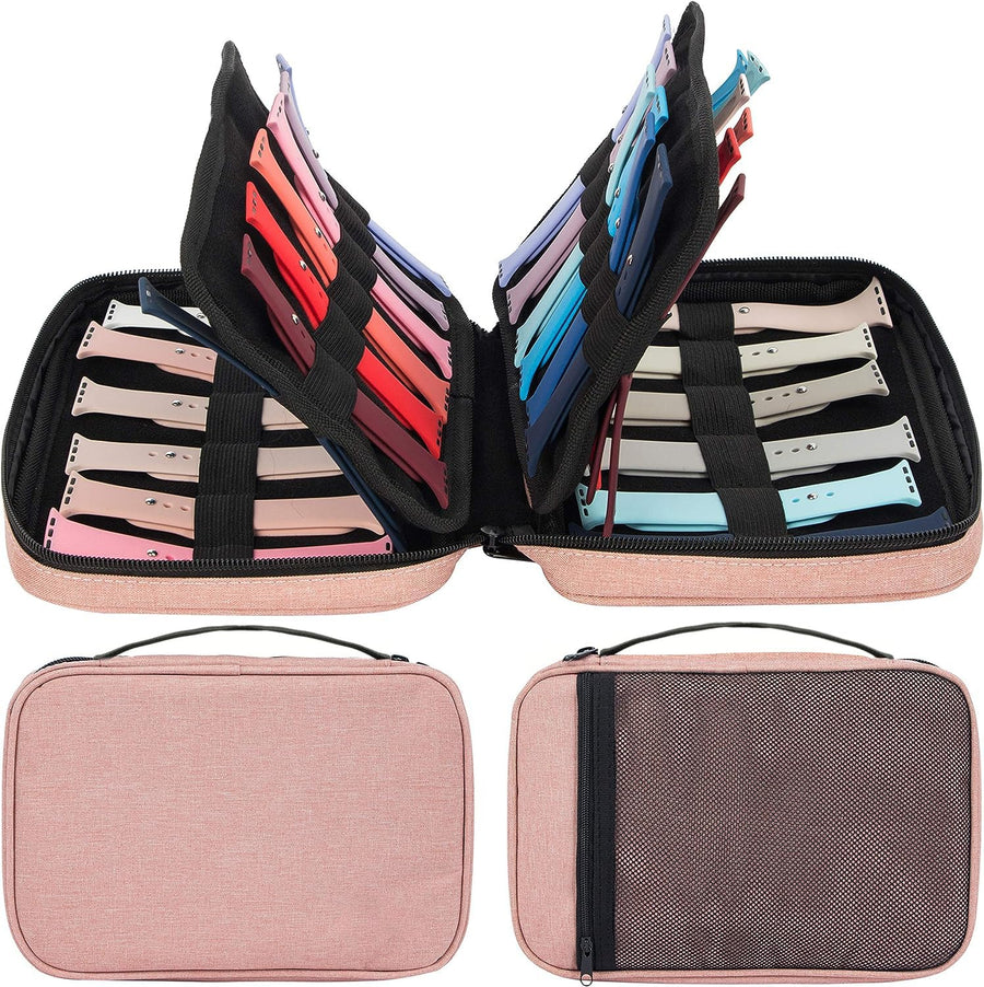 36 Watch Bands Storage Carrying Case Compatible with Watches, Watch Band Holder Stores 36 Watch Bands Fit for The Most Sizes of Watch Straps, Organizer for Watch Bands Accessories, Bag Only