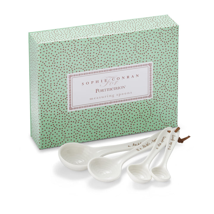 Sophie Conran Measuring Spoons | Set of 6 White Spoons | Made from Fine Porcelain | Dishwasher Safe | Perfect Flatware for Home, Kitchen, and Restaurant