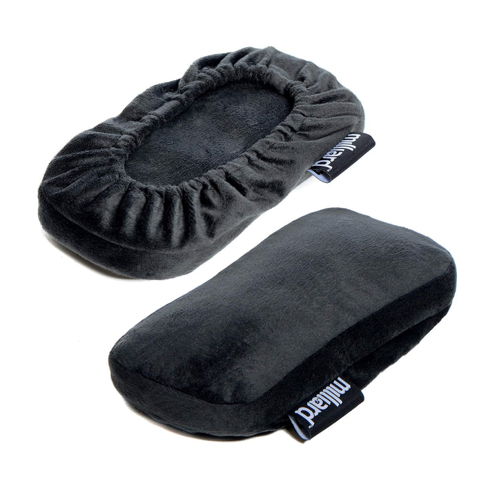 Ergonomic Office Chair Memory Foam Armrest Pad Comfy Gaming Chair Cushions for Elbow and Forearms with Removable Cover - 2 Pack High Density Foam - Black (9 x 4.25 x 1.50 in.)
