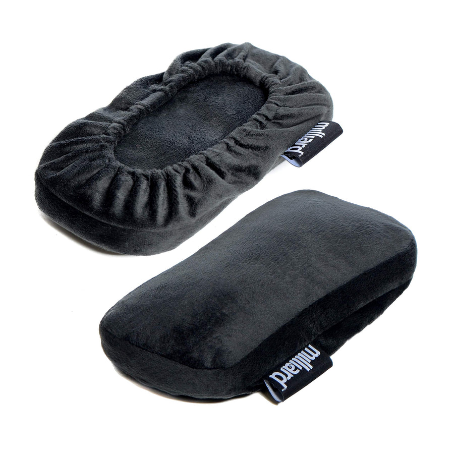 Ergonomic Office Chair Memory Foam Armrest Pad Comfy Gaming Chair Cushions for Elbow and Forearms with Removable Cover - 2 Pack High Density Foam - Black (9 x 4.25 x 1.50 in.)
