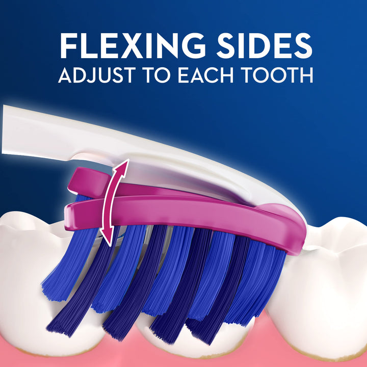 3D White Luxe Pro-Flex 38 Medium Manual Toothbrush Twin Pack