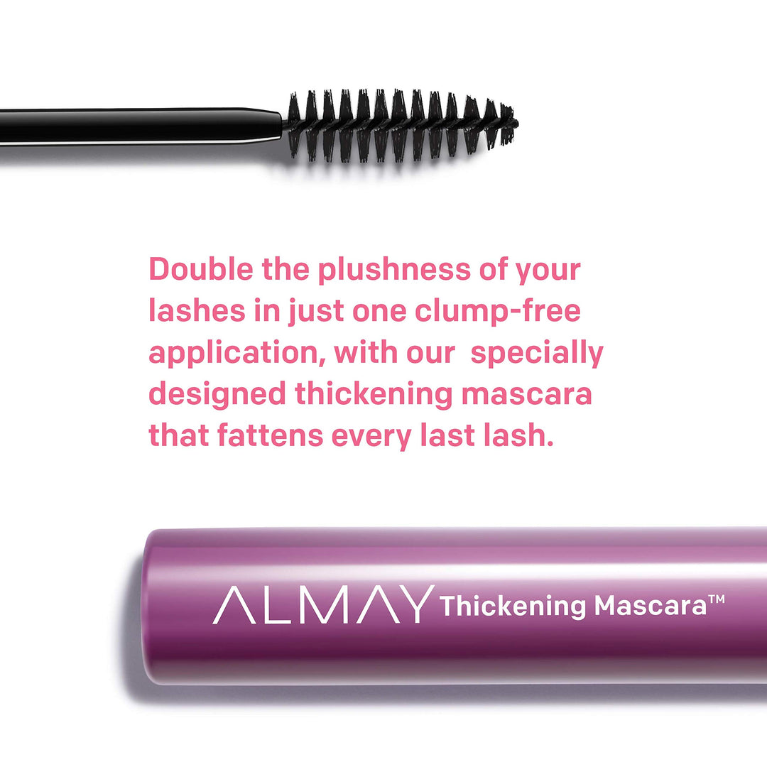 Waterproof Mascara, Thickening Volume & Length Eye Makeup, Ophthalmologist Tested, Fragrance Free, Hypoallergenic, Black, 0.26 Oz