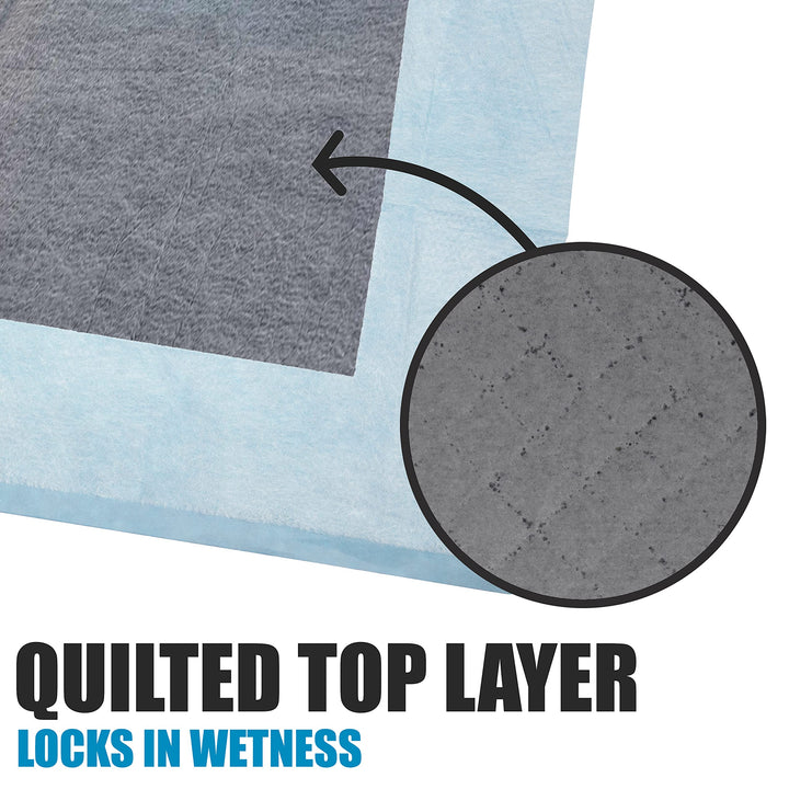 Puppy Pads Leak-Proof 100 Count 22x 22 | Pee Pads for Dogs 6-Layer- Charcoal Pet Potty Pads Puppy Training Pads