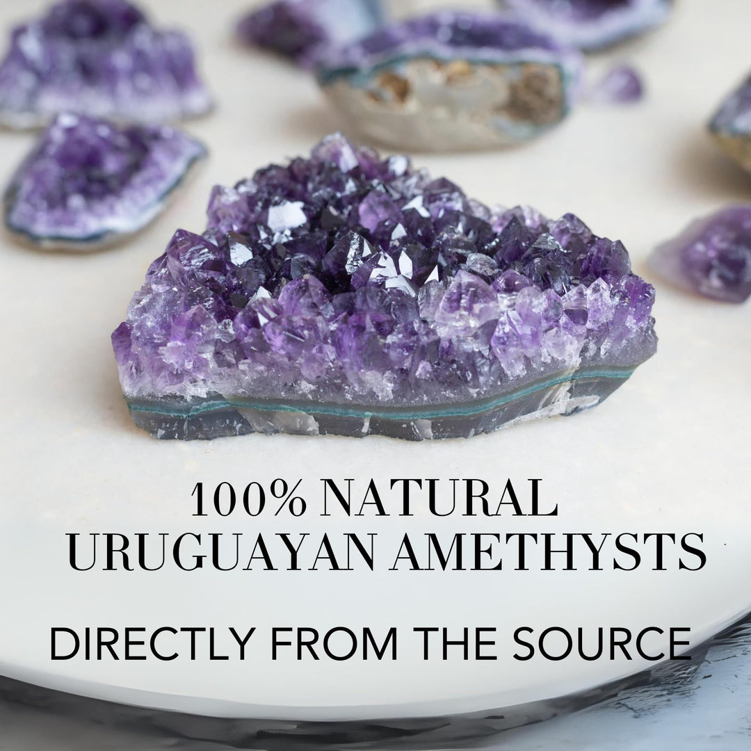 DEEP PURPLE PROJECT Large Amethyst Crystal Rock 1.5 to 2 lb Raw Clusters from Uruguay Quartz Geode (600 Grams to 900 Grams)