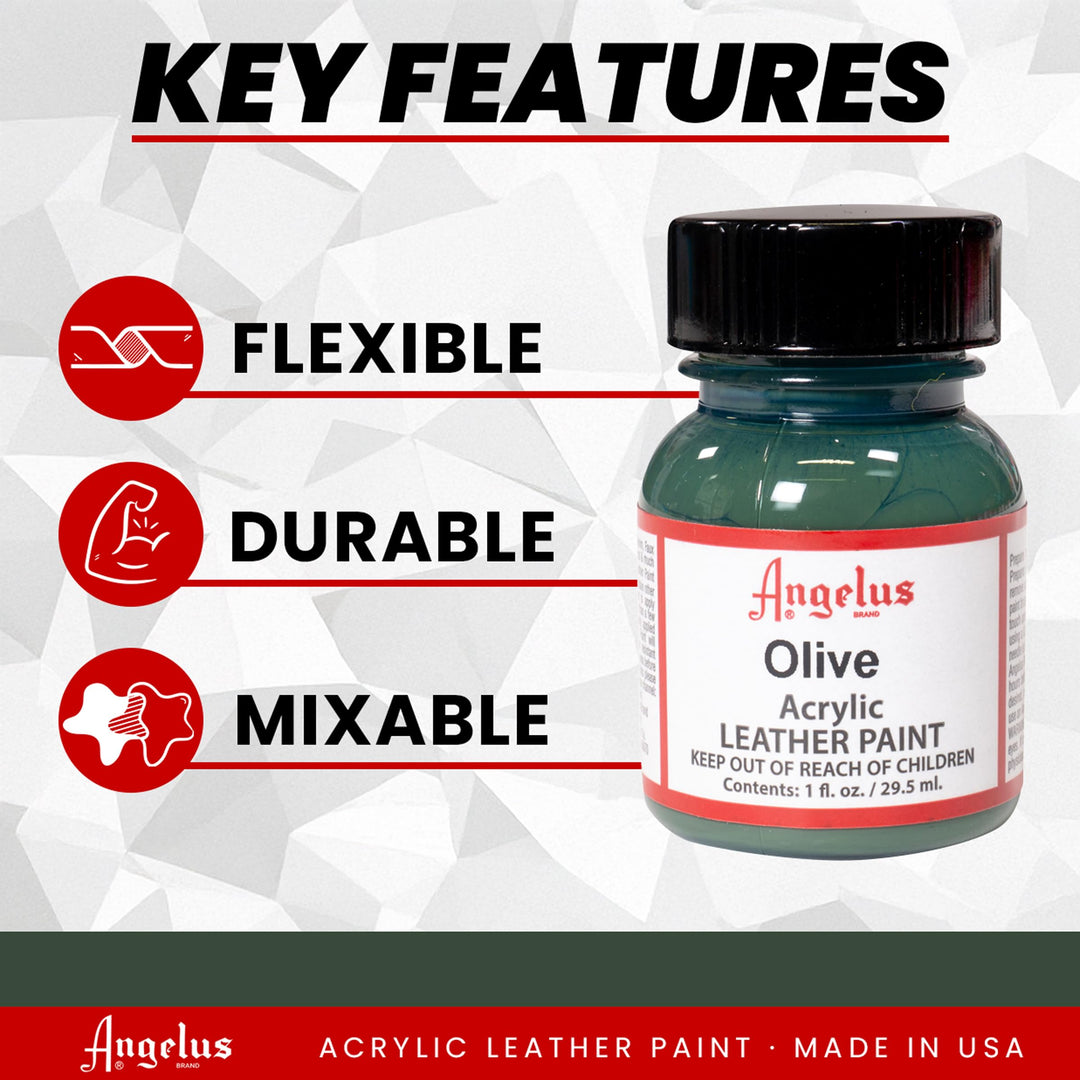 Acrylic Leather Paint, 1 Fl Oz (Pack of 1), Olive