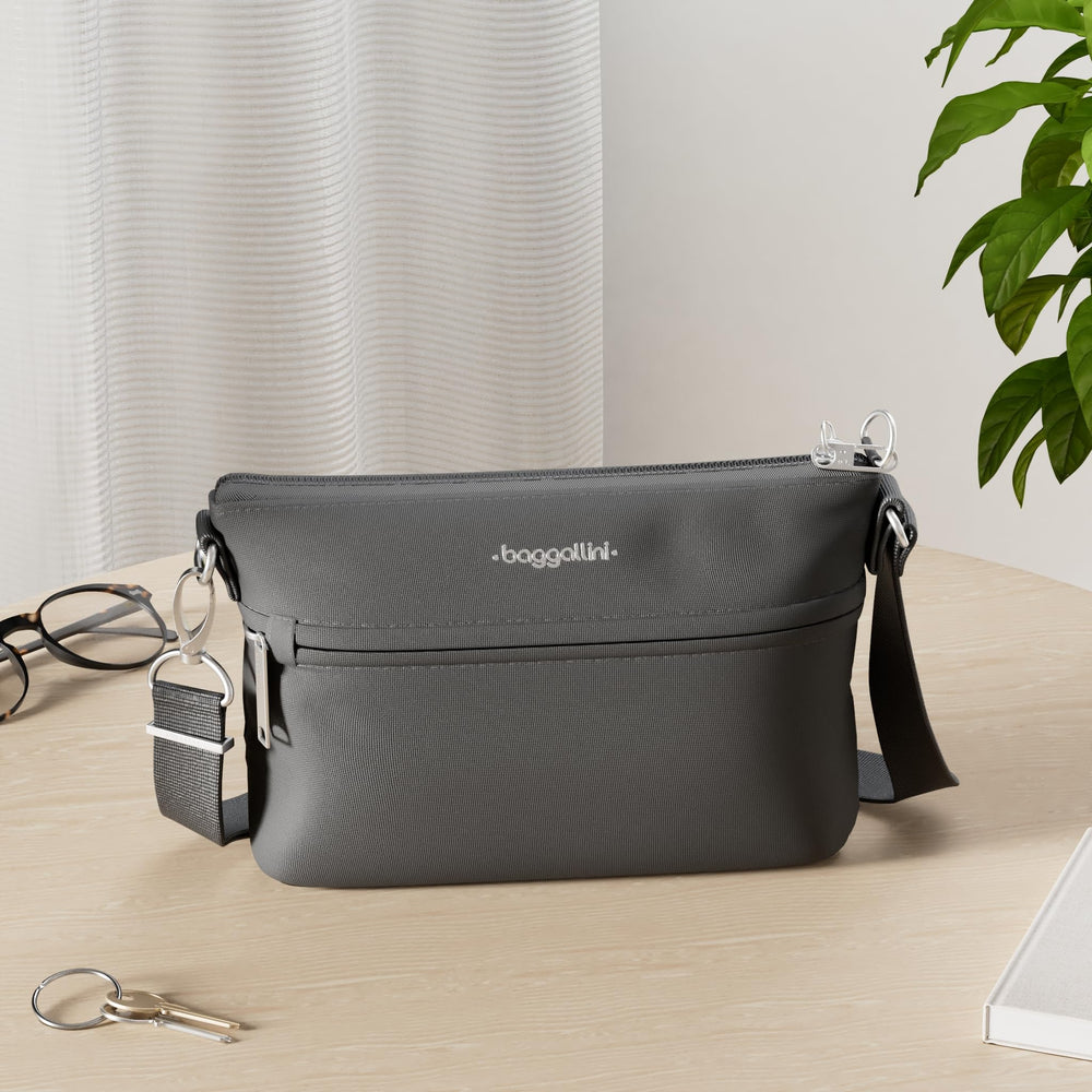 Securtex Anti-theft Memento Crossbody Bag, 9.7x7 Travel Purse with Locking Zipper, Lightweight Water-Resistant