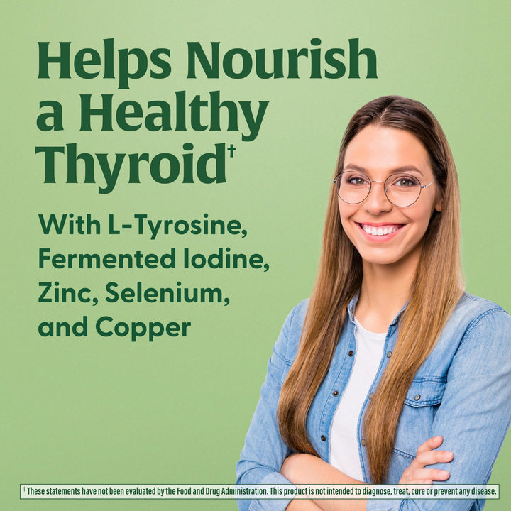 Thyroid Strength - Mineral Supplement - Thyroid Support for Women with Ashwagandha, Zinc, Selenium, Copper, Iodine and LTyrosine & Herb Blend - Vegetarian - 90 Tabs (45 Servings)