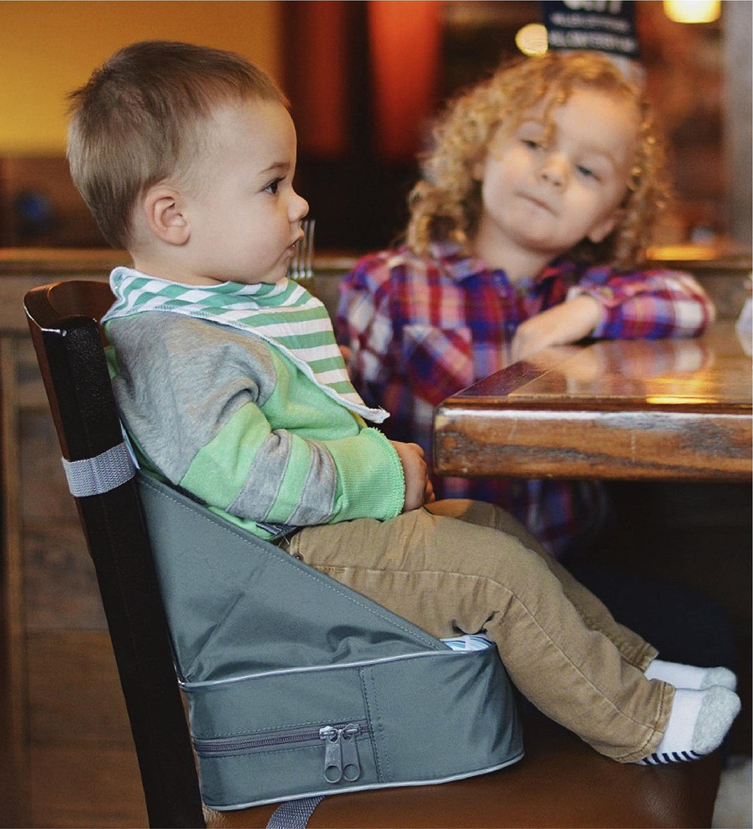 Easy Go Booster Seat - Travel Booster Seat for Babies and Toddlers - Holds Up To 50 Pounds - 9+ Months - Blue
