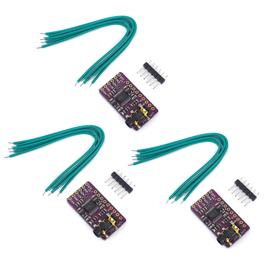 PCM5102 PCM5102A AUX Stereo Digital Audio DAC Decoder Board Module Voice Module Player Module Digital-to-Analog Converter IIS I2S for Arduino Raspberry Pi (3PCS)