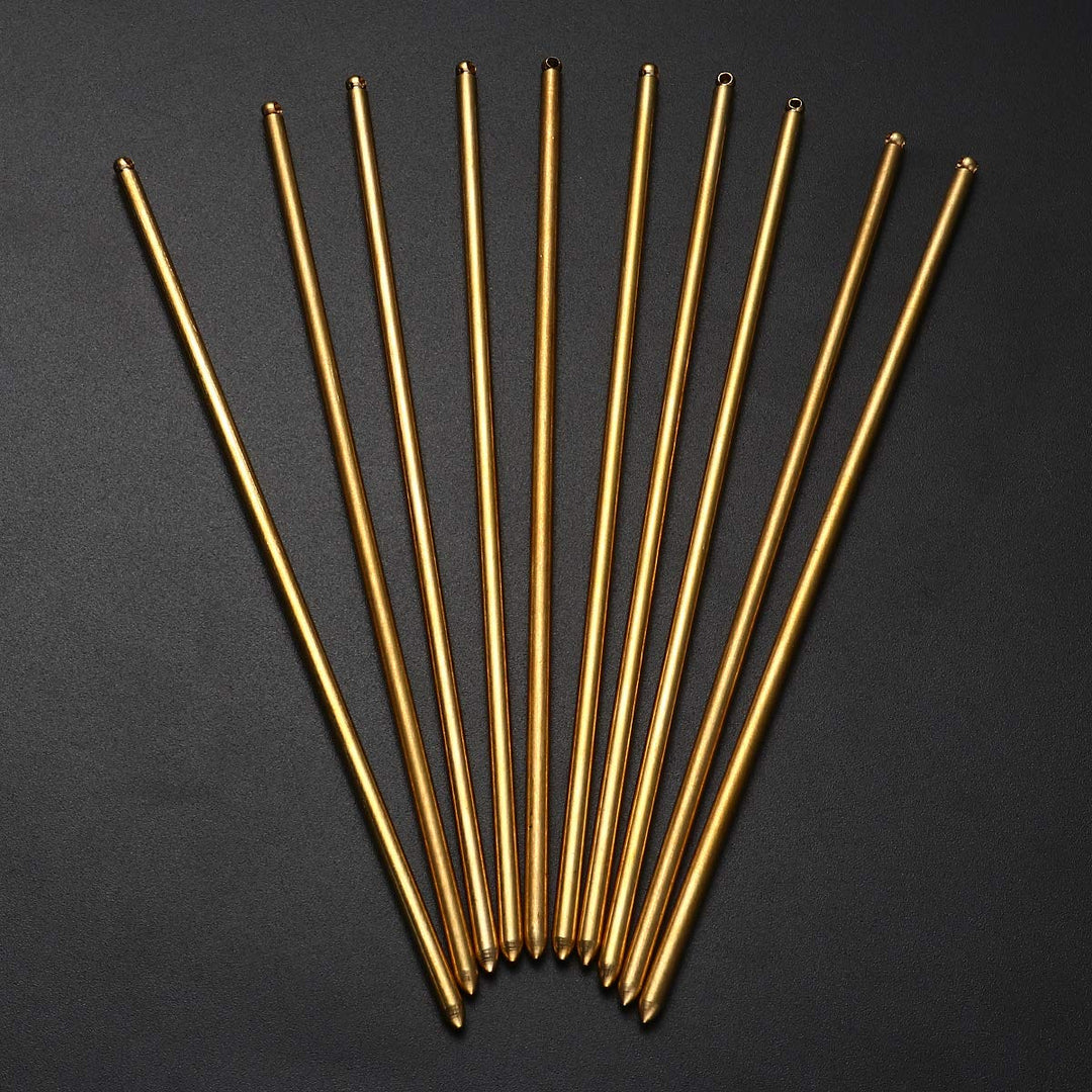 10pcs Hair Sticks Vintage Metal Copper Hairpins Shawl Pins with Hole for Women