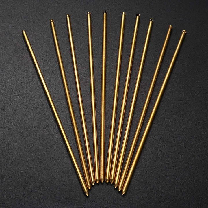 10pcs Hair Sticks Vintage Metal Copper Hairpins Shawl Pins with Hole for Women