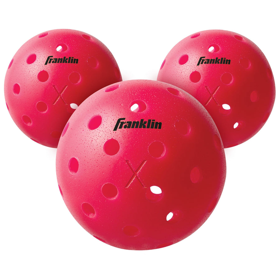 X-40 Pickleballs - Outdoor 3 Pack USA PICKLEBALL APPROVED Pink Official Ball of US Open Pickleball Championships