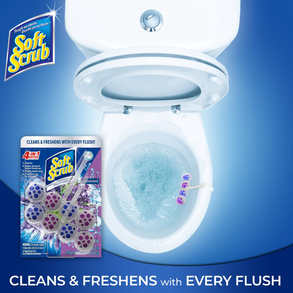 4-in-1 Rim Hanger Toilet Bowl Cleaner, Lavender, 2 Count