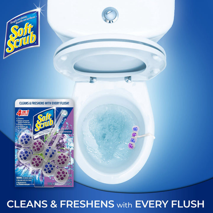 4-in-1 Rim Hanger Toilet Bowl Cleaner, Lavender, 2 Count