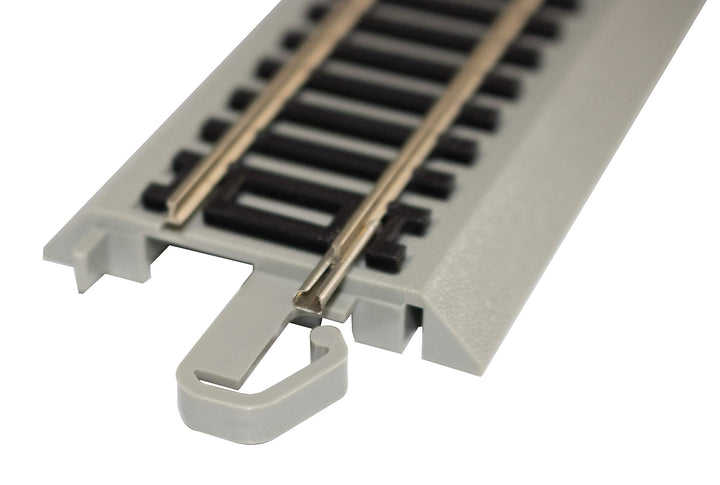 Trains SnapFit EZ TRACK LAYOUT EXPANDER SET NICKEL SILVER Rail With Grey Roadbed HO Scale, Medium