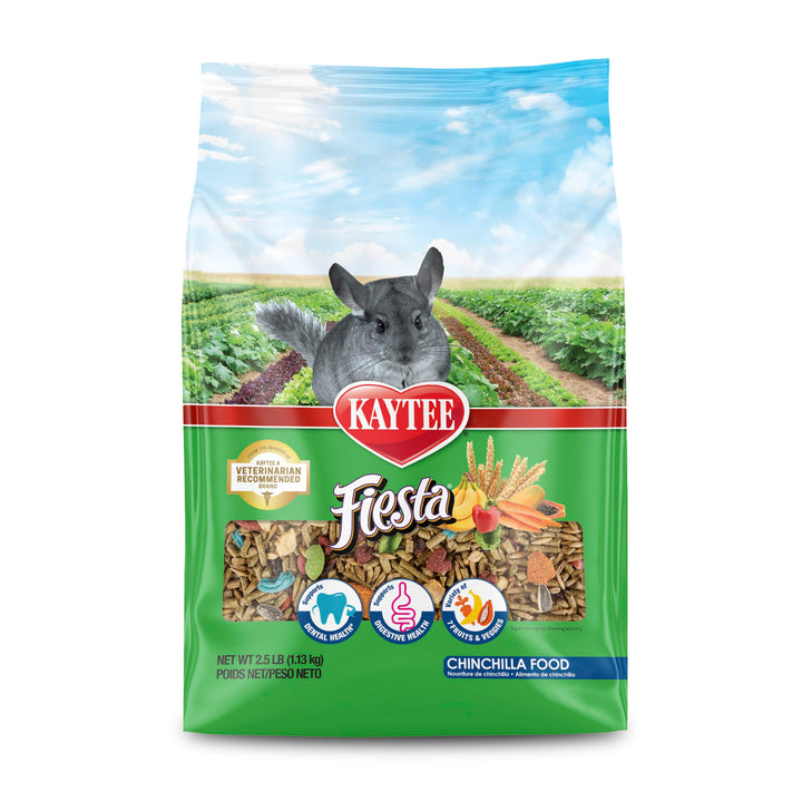 Fiesta Chinchilla Food, Nutritious and Fun Blend, Supports Dental Health and Digestion, 2.5 pounds
