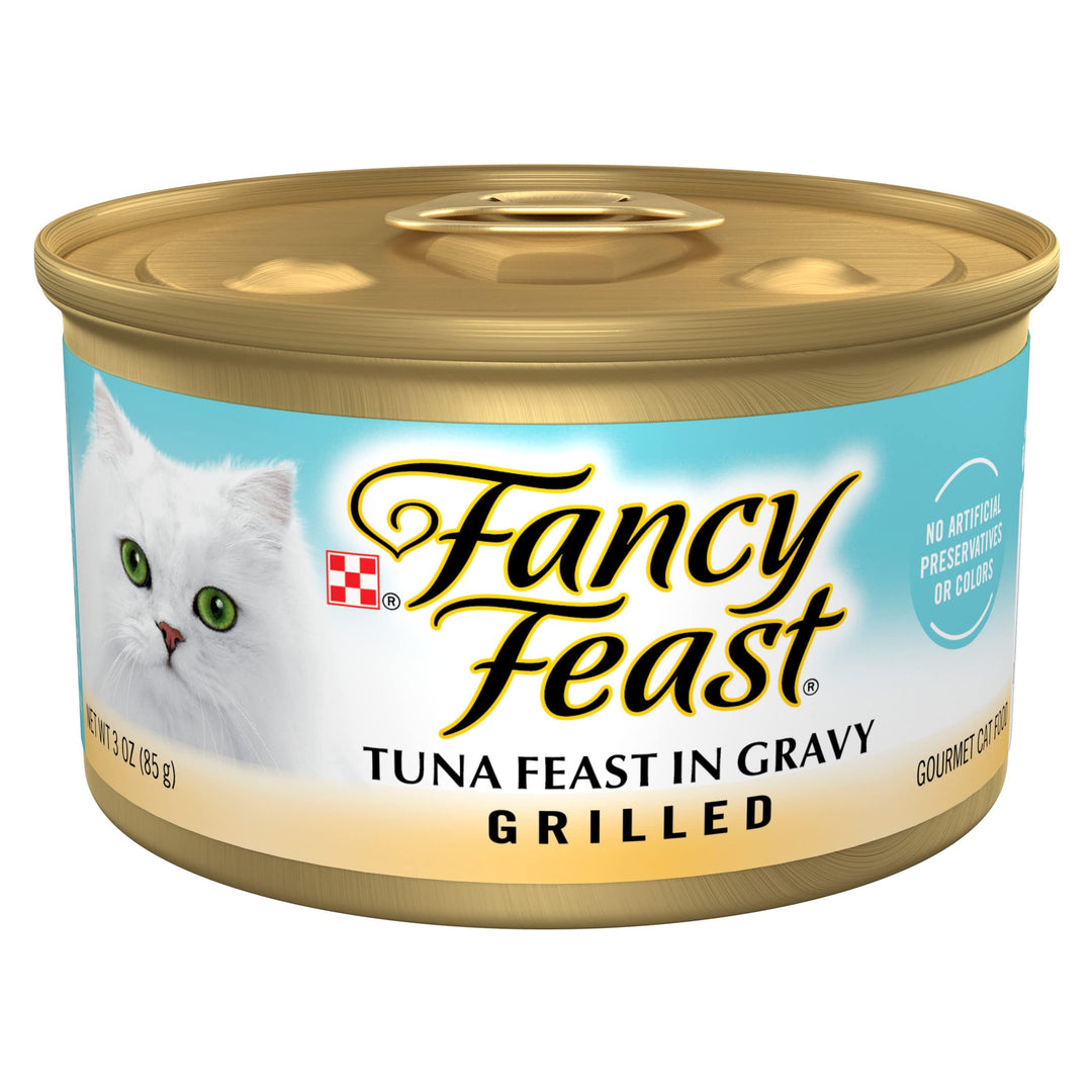 Fancy Feast Grilled Wet Cat Food Tuna Feast in Wet Cat Food Gravy - (Pack of 24) 3 oz. Cans