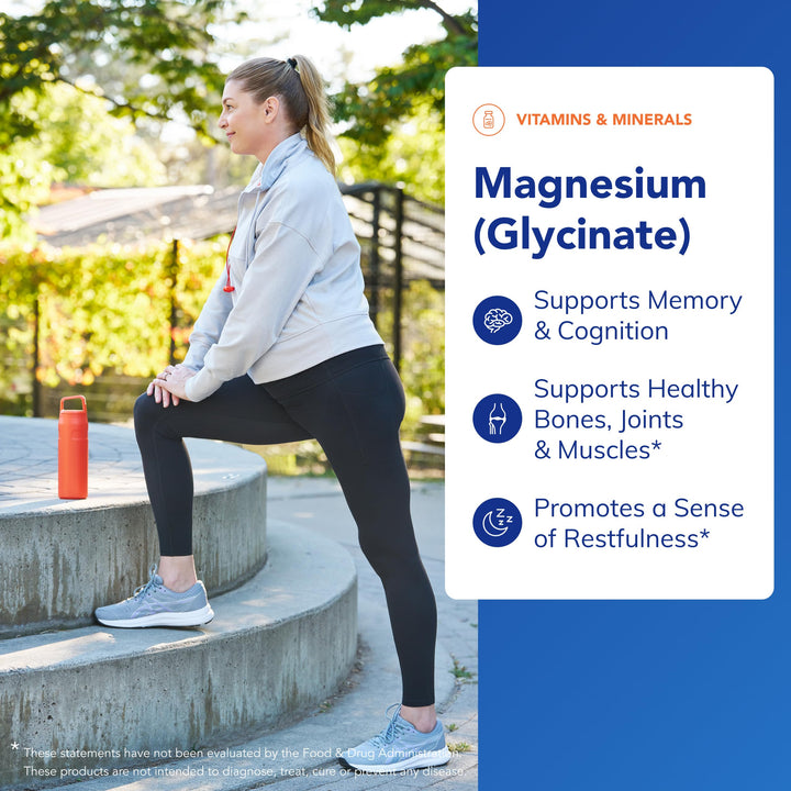 Magnesium (Glycinate) - Supplement to Support Stress Relief, Sleep, Heart Health, Nerves, Muscles, and Metabolism* - with Magnesium Glycinate - 360 Capsules