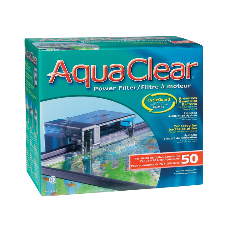 50 Power Filter, Fish Tank Filter for 20- to 50-Gallon Aquariums (Packaging may vary)