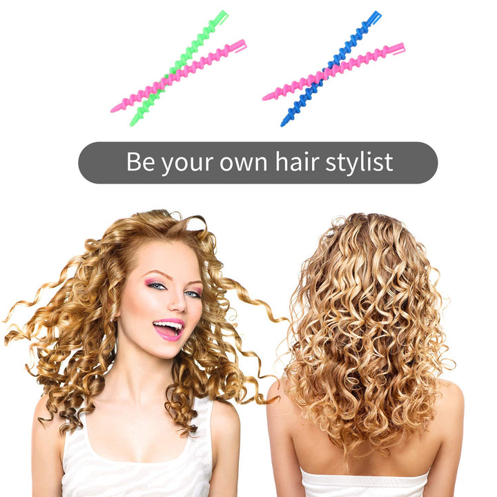40 Pieces Hair Perm Rod Spiral Rod Plastic Long Barber Hairdressing Styling Curling Perm Rod Hair Rollers Salon Tools for Women