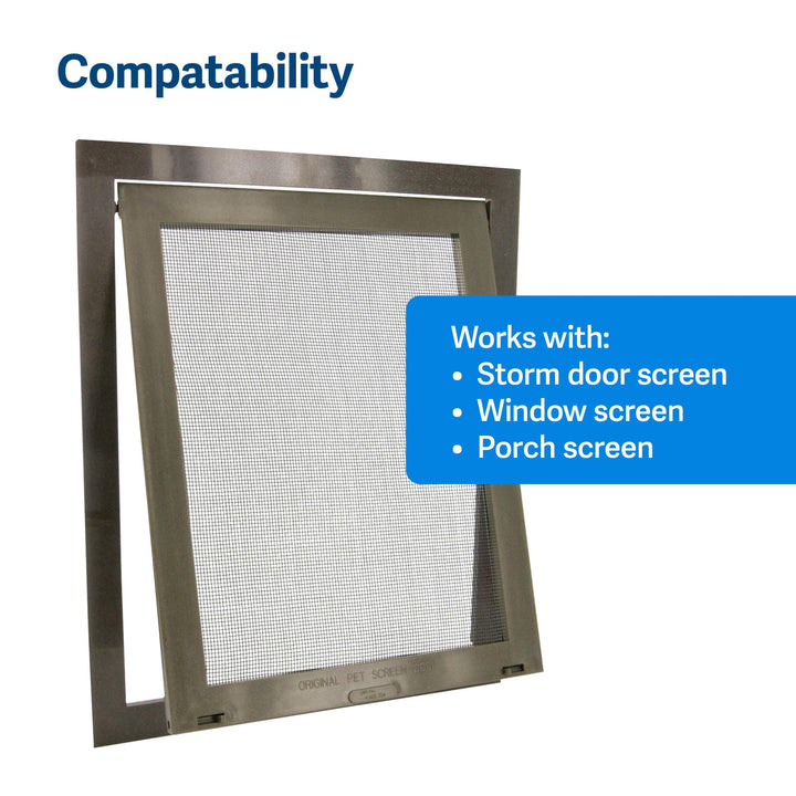 Cat Door for Screen Door - Size Small – for Small Dogs and Cats up to 30 lb – Use in Screen Doors – Window Screens and Porch Screens