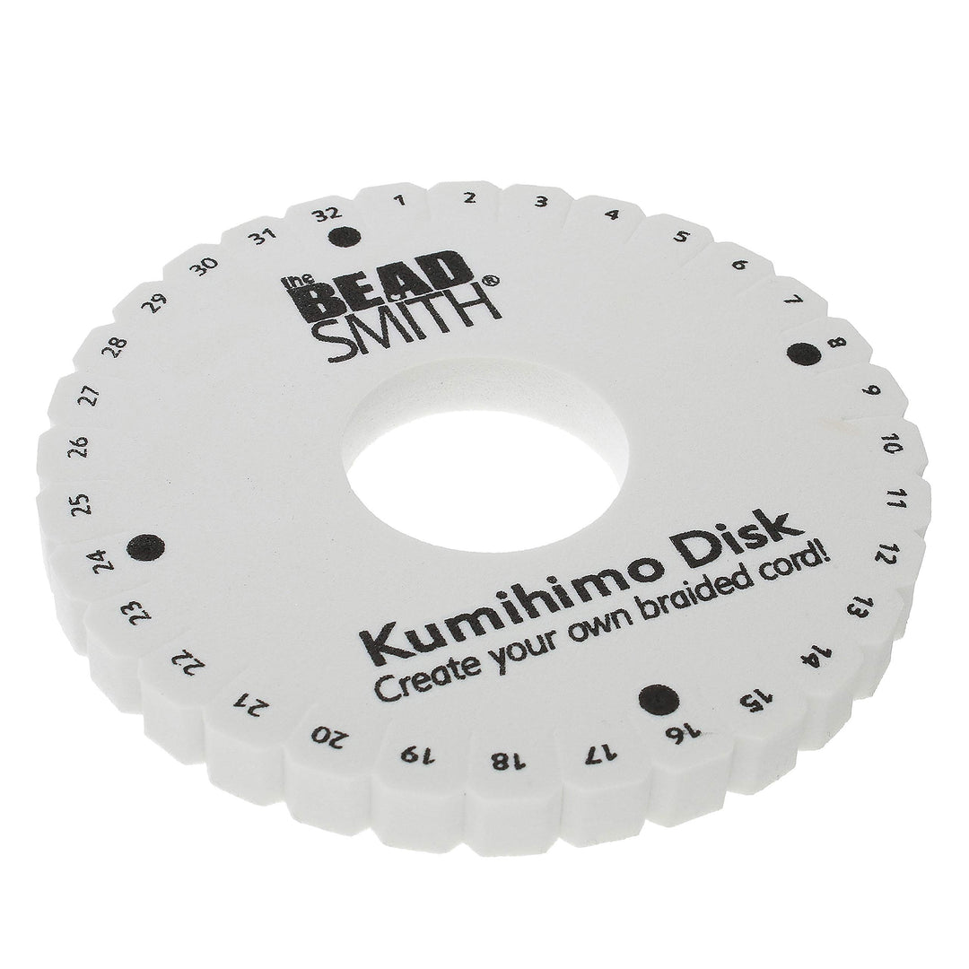 Round Kumihimo Disk, 6 inch Diameter, 3/8” Thick Dense Foam, Jewelry Tools for Braiding, 1 disks