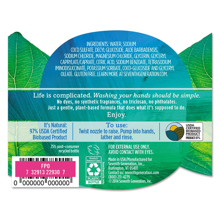Hand Wash, Free and Clear, 12 Ounce