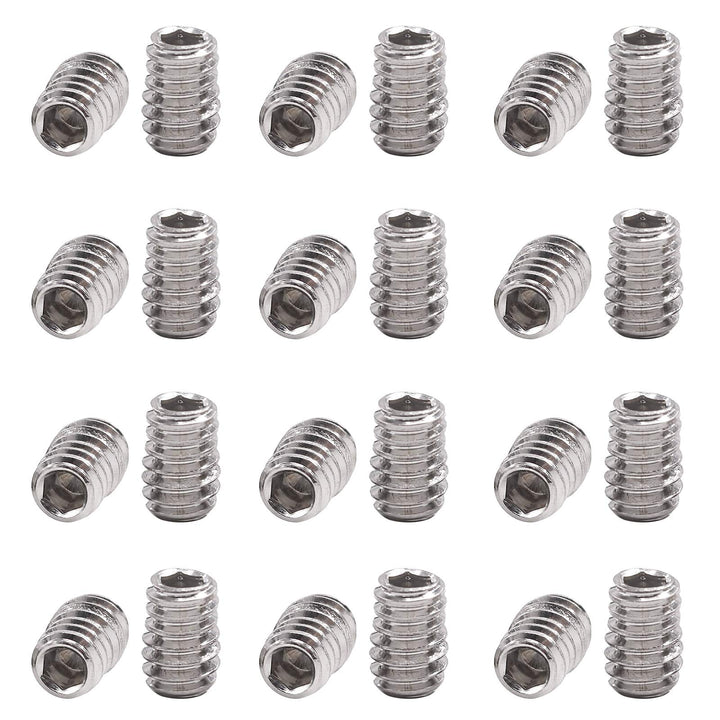 100Pcs SAE Stainless Hex Allen Head Socket Set Screws Grub Screw Bolts Assortment Kit Internal Hex Drive Cup-Point Screws #4-40 x 5/16