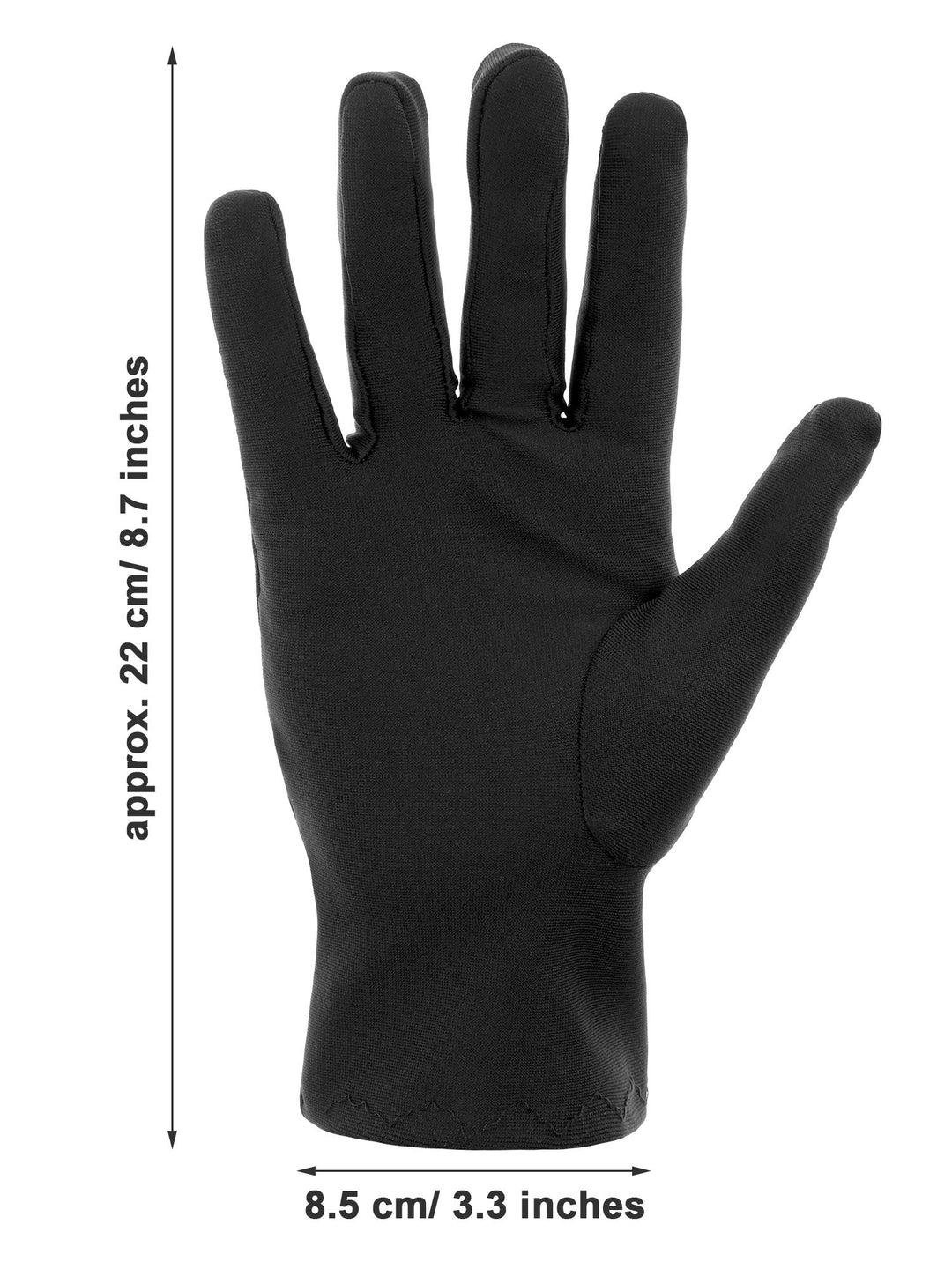3 Pairs Wrist Length Gloves Women Short Satin Gloves Opera Short Gloves for 1920s Wedding Party (Black 2)